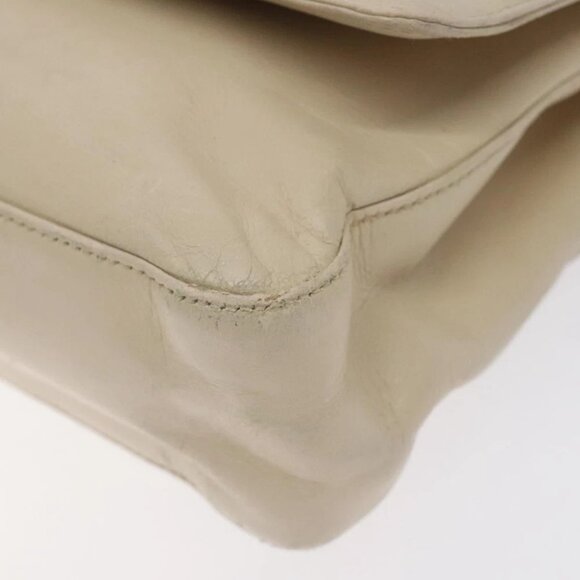 PRADA Shoulder Bag Leather Beige Auth - Picture 13 of 15